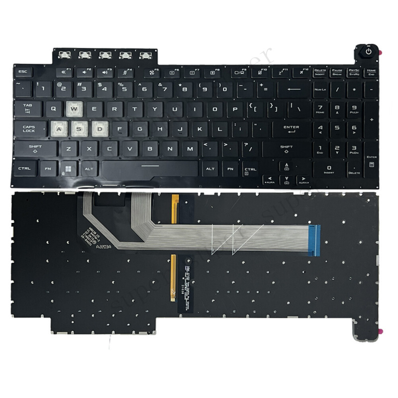 Keyboard Gaming Black - S++ สีดำ US คีย์บอร์ดเรืองแสงสำหรับ ASUS TUF