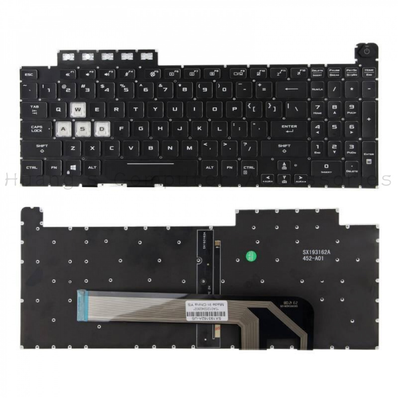 Gaming Keyboard Test - SS+ แป้นพิมพ์รูปแบบ US ใหม่พร้อมไฟแบ็คไลท์ RGB สำหรับแล็ปท็อป