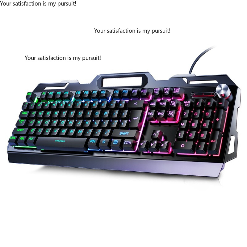 Gaming Keyboard Mouse Set - เหมาะสำหรับชุดคีย์บอร์ดโลหะแบบสัมผัส Yindiao V2G5 พร้อมเมาส์และหูฟังแบบสามชิ้น, อุปกรณ์เสริมสำหรับเกมมิ่งพีซีแบบมีสาย USB
