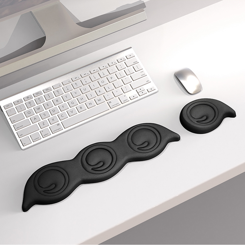 Gaming Keyboard Mouse Set - ชุดแป้นพิมพ์คอมพิวเตอร์และที่วางข้อมือเมาส์ ที่วางข้อมือเมาส์ตามหลักสรีรศาสตร์ ช่วยลดความเมื่อยล้าของมือ เหมาะสำหรับงานสำนักงานและการเล่นเกม