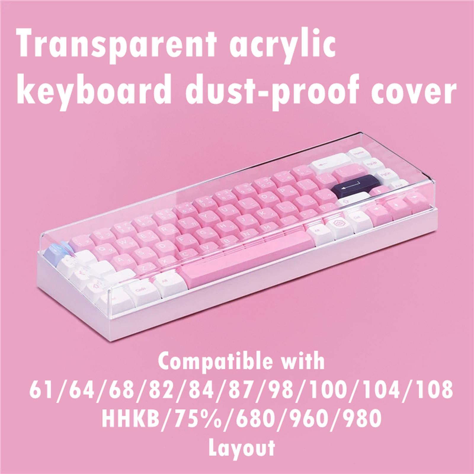 Keyboard Gaming Transparent - 108 คีย์คีย์บอร์ดฝุ่นอะคริลิคโปร่งใสฟิล์มประสิทธิภาพสูงพรีเมี่ยมคีย์บอร์ดสําหรับคีย์บอร์ดเกมกล