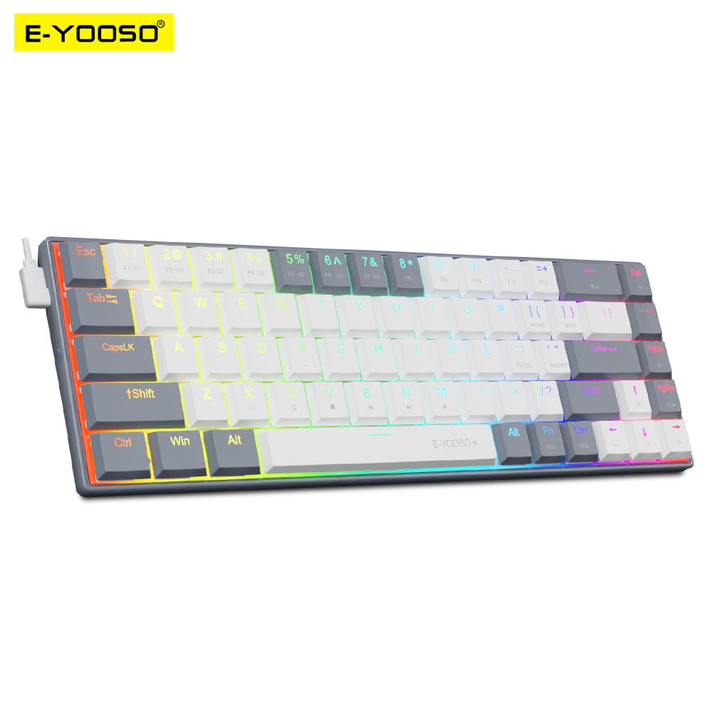 Gaming Keyboard E Yooso - A68 RGB Mini Slim USB Wired