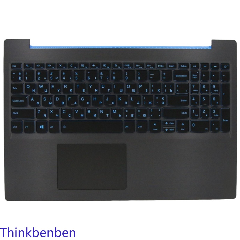 Gaming Keyboard Top - ฝาครอบแป้นพิมพ์สีดำแบบยูเครน สำหรับ Lenovo Ideapad L340 15
