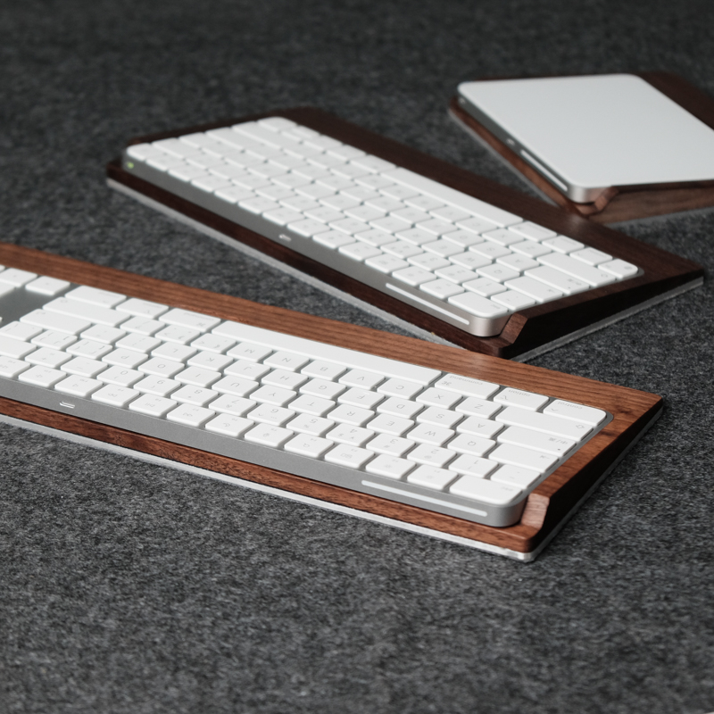 Wrist Rest Wood - Kashcy วอลนัทไม้ถาดปาล์มสำหรับ Magic Keyboard Magic Trackpad