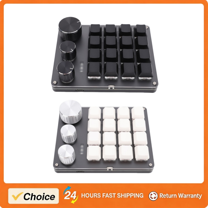 Gaming Keyboard Bluetooth - คีย์บอร์ดแบบกลไก 16 ปุ่ม 2.4G ปรับแต่งได้ บลูทูธ