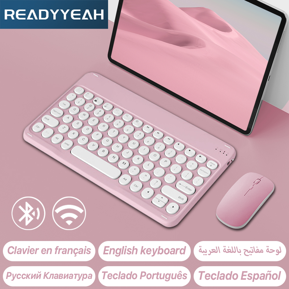 Gaming Keyboard And Mouse Wireless - คีย์บอร์ดและเมาส์ไร้สายสำหรับ Apple Samsung คีย์บอร์ดบลูทูธสำหรับ iPad iPhone