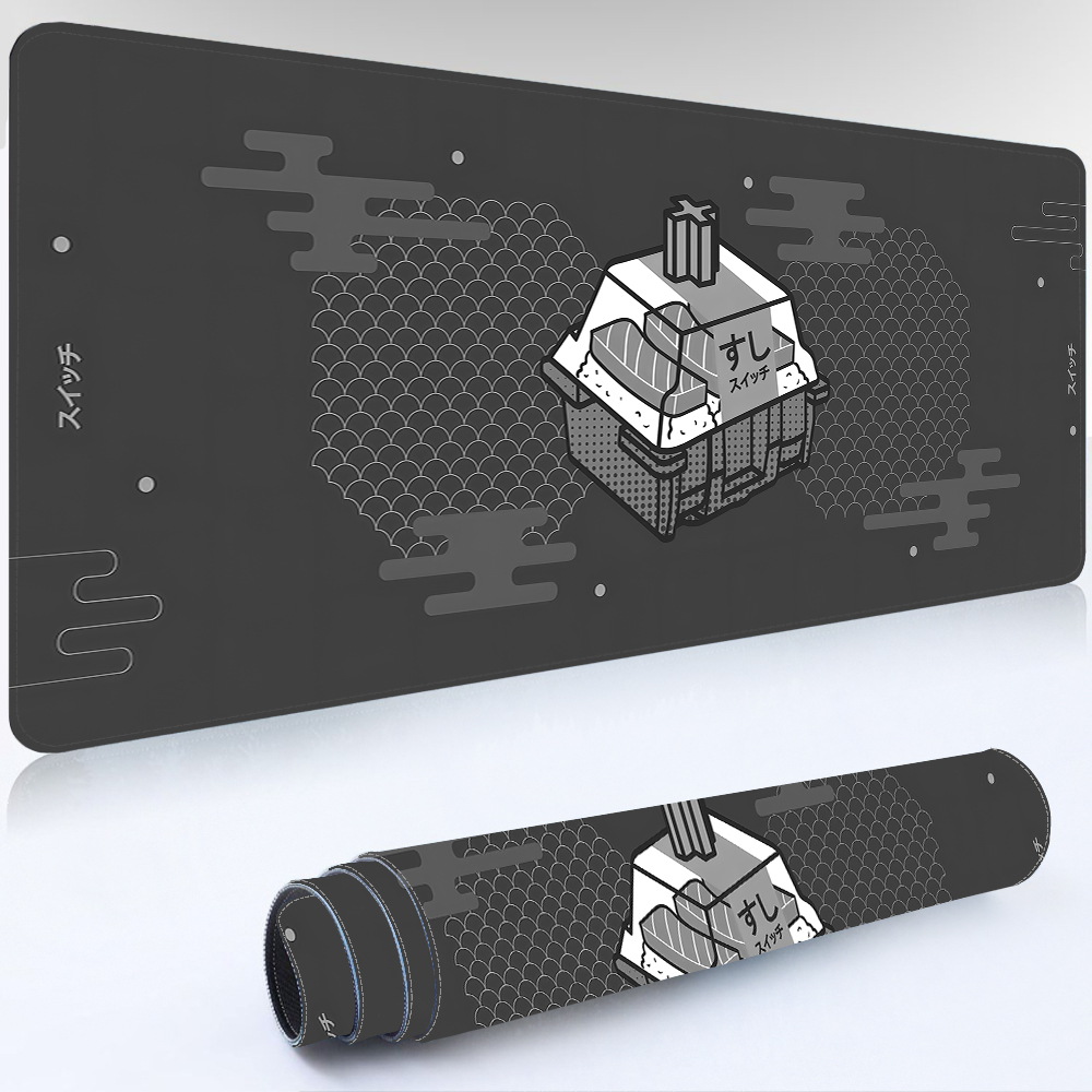 Gaming Keyboard And Mouse Combo - แผ่นรองเมาส์สวิตช์ คาวาอิ เกมมิ่ง สีเทา แผ่นรองคีย์บอร์ดแบบกลไก แผ่นรองคอมพิวเตอร์