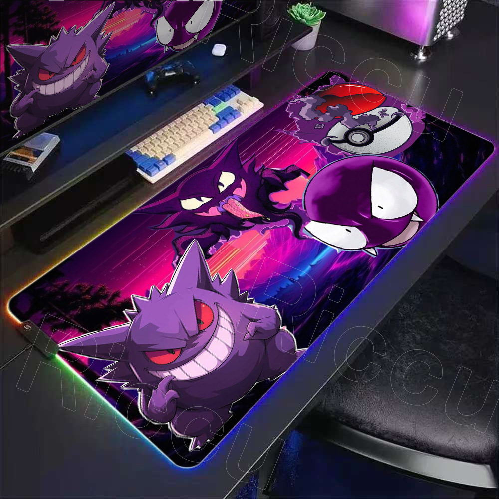 Gaming Keyboard Top - แผ่นรองเมาส์ลายโปเกมอน เก็นการ์ รุ่น 2026 แบบมีไฟ RGB