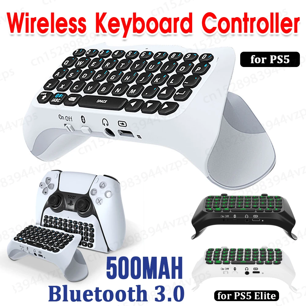 Gaming Keyboard Bluetooth - คีย์บอร์ดสำหรับเล่นเกมคอนโทรลเลอร์ไร้สายแชทแพดรองรับบลูทูธ 3.0 สำหรับโซนี่ พีเอส 5/PS5 อีลิทเกมแพดเมาท์มินิคีย์แพด