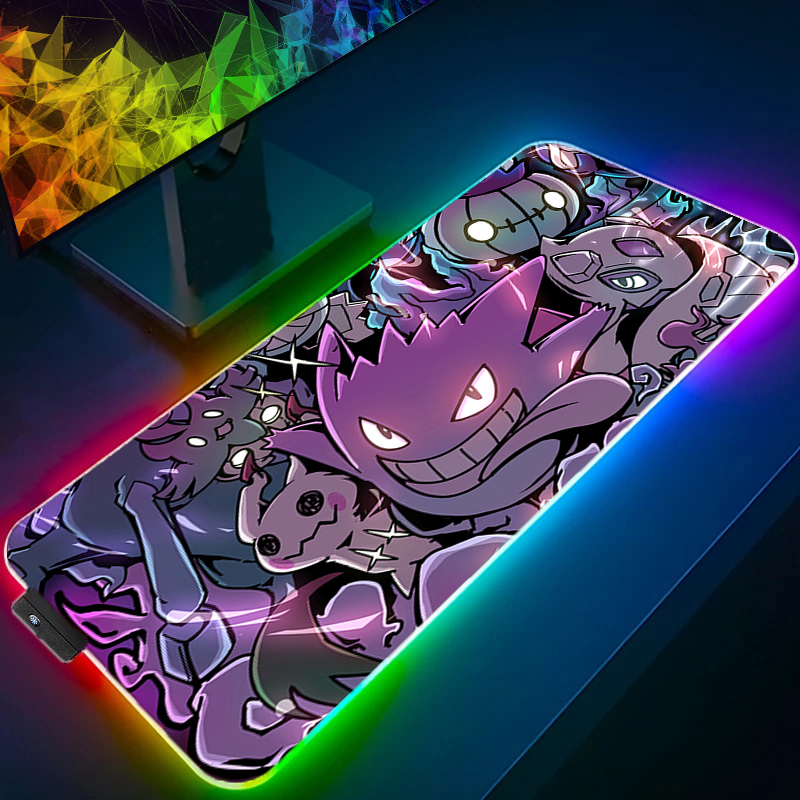 Gaming Keyboard Top - ไฟ LED แผ่นรองเม้าส์ G-gengar P-pokemon Rayquaza