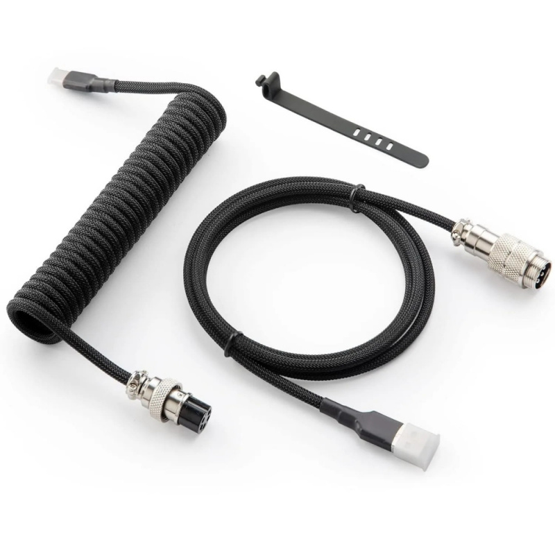 Coiled Usb Cable - สายเคเบิล USB-C แบบขดพร้อมขั้วต่อแม่เหล็กแบบ Aviator, ปลั๊กแบบถอดได้ สายถักแบบ
