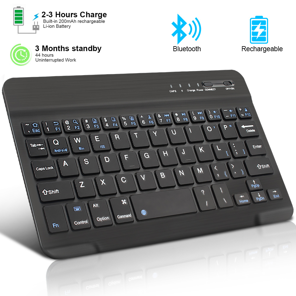 Gaming Keyboard Budget - คีย์บอร์ดไร้สายบลูทูธคีย์บอร์ดขนาดเล็กสําหรับแล็ปท็อปแท็บเล็ตโทรศัพท์ iPad คีย์บอร์ดสําหรับ Android iOS Windows