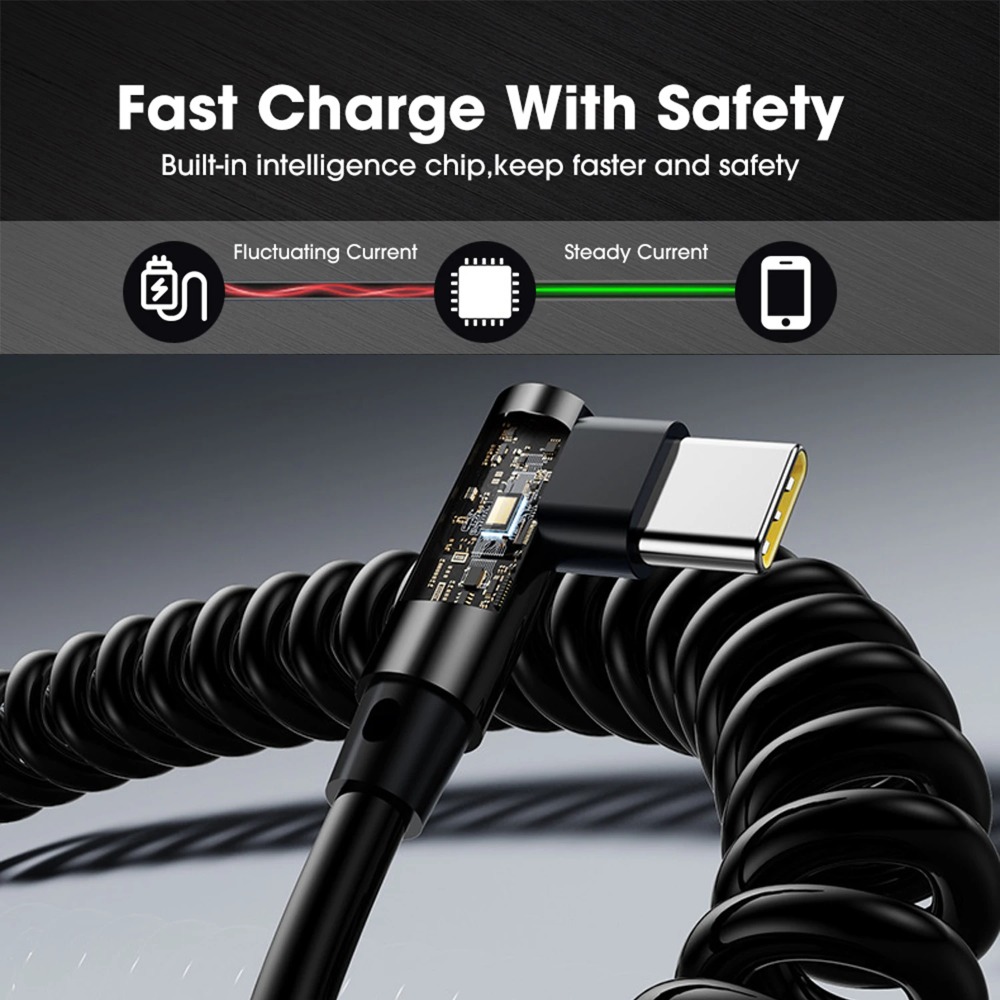 สายชาร์จ USB-C แบบขด หัวต่อ Ty - Coiled Usb Cable บทวิจารณ์และราคา