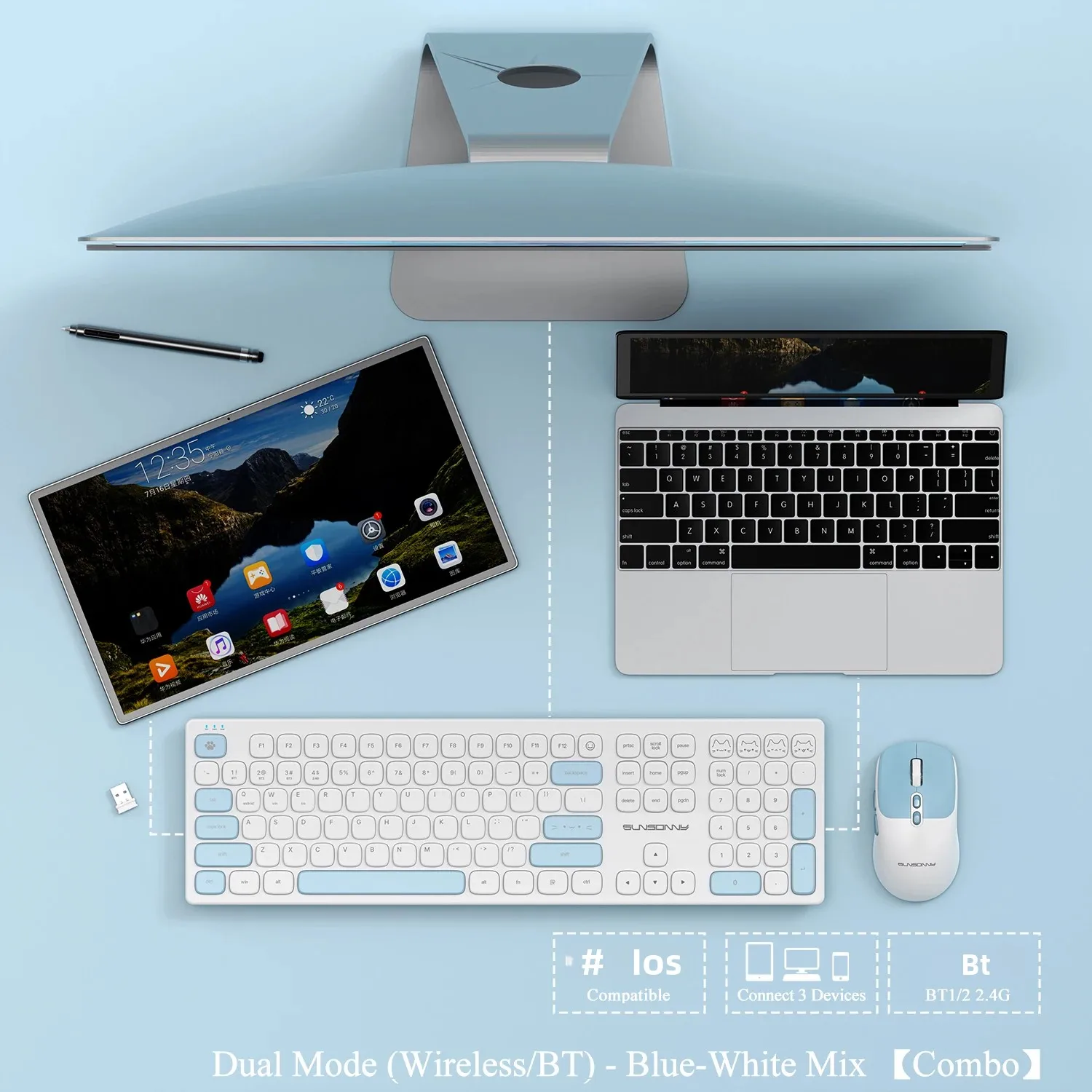 ชุดคีย์บอร์ดและเมาส์แบบเงียบน่ - Gaming Keyboard And Mouse Wireless บทวิจารณ์และราคา