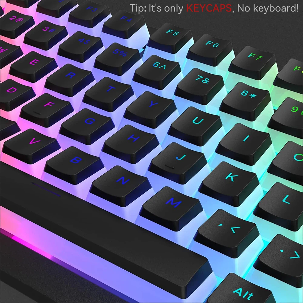 ใหม่พุดดิ้ง PBT Keycaps 129 คี - Gaming Keyboard And Mouse Combo บทวิจารณ์และราคา