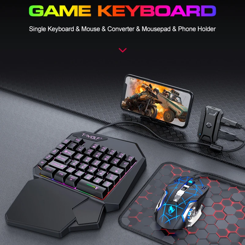 คีย์บอร์ดมือเดียว TF900 T-WOLF - Gaming Keyboard Hand บทวิจารณ์และราคา