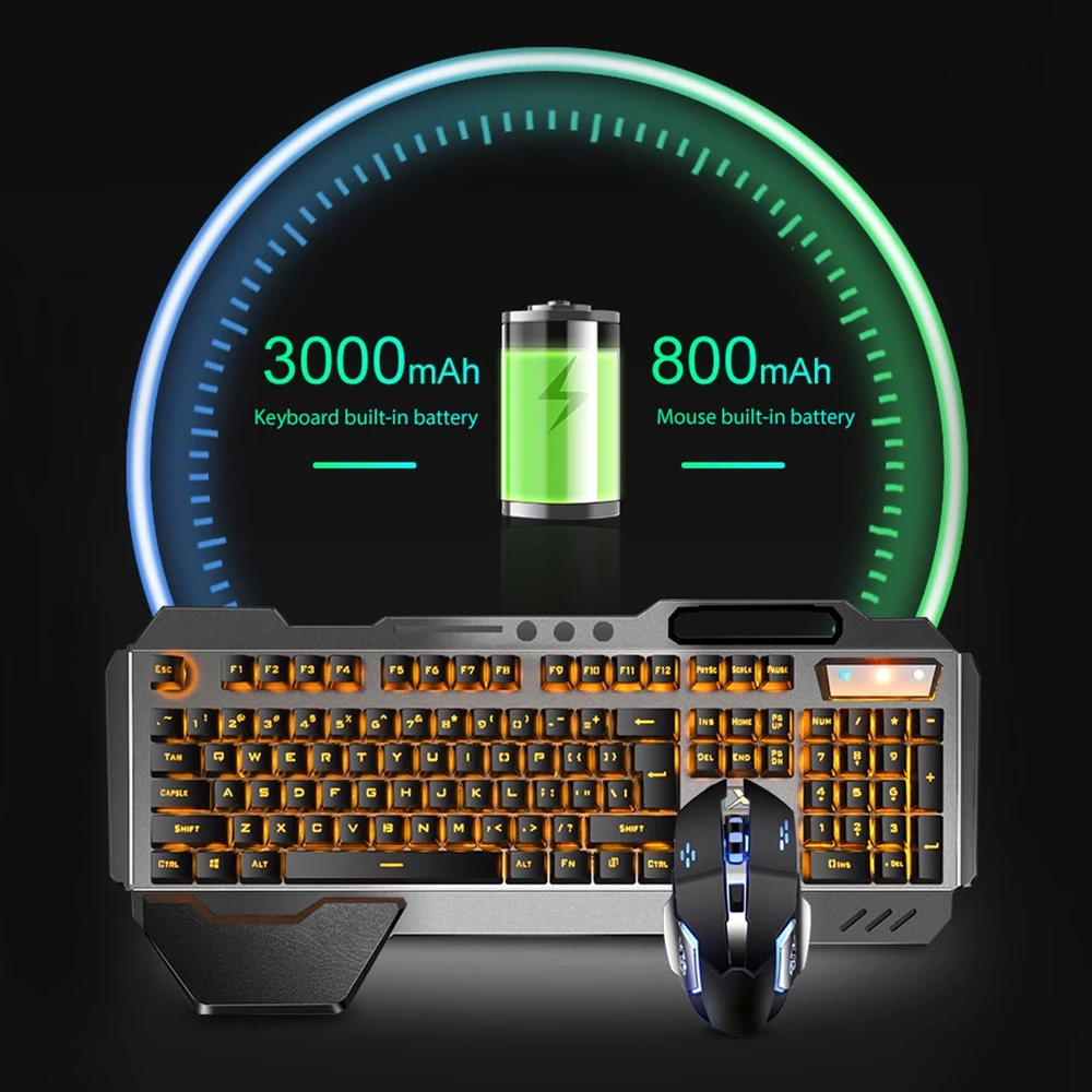 ชุดแป้นพิมพ์และเมาส์ไร้สาย2.4G - Gaming Keyboard And Mouse Wireless บทวิจารณ์และราคา