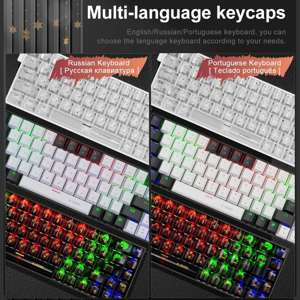 คีย์บอร์ดแบบมีสายสำหรับเล่นเกม - Gaming Keyboard E Yooso บทวิจารณ์และราคา