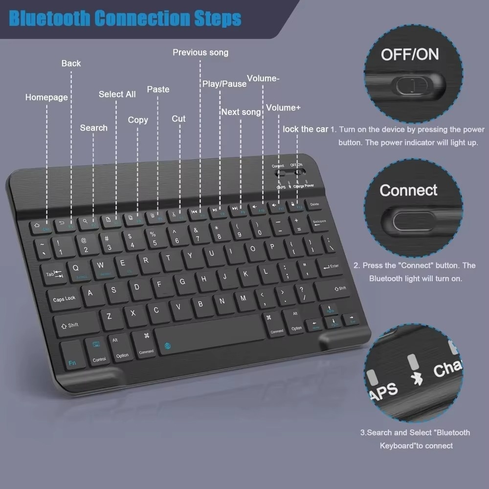 บลูทูธ 5.0 คีย์บอร์ดไร้สาย 200 - Gaming Keyboard Bluetooth บทวิจารณ์และราคา