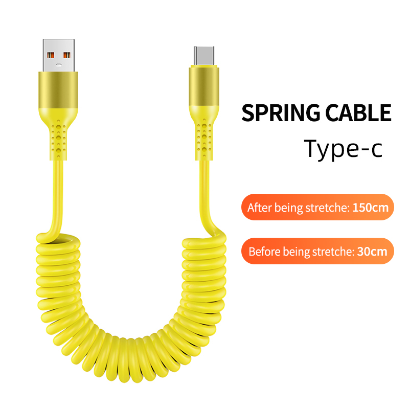 สายชาร์จเร็วแบบม้วนเก็บได้ USB - Coiled Usb Cable บทวิจารณ์และราคา