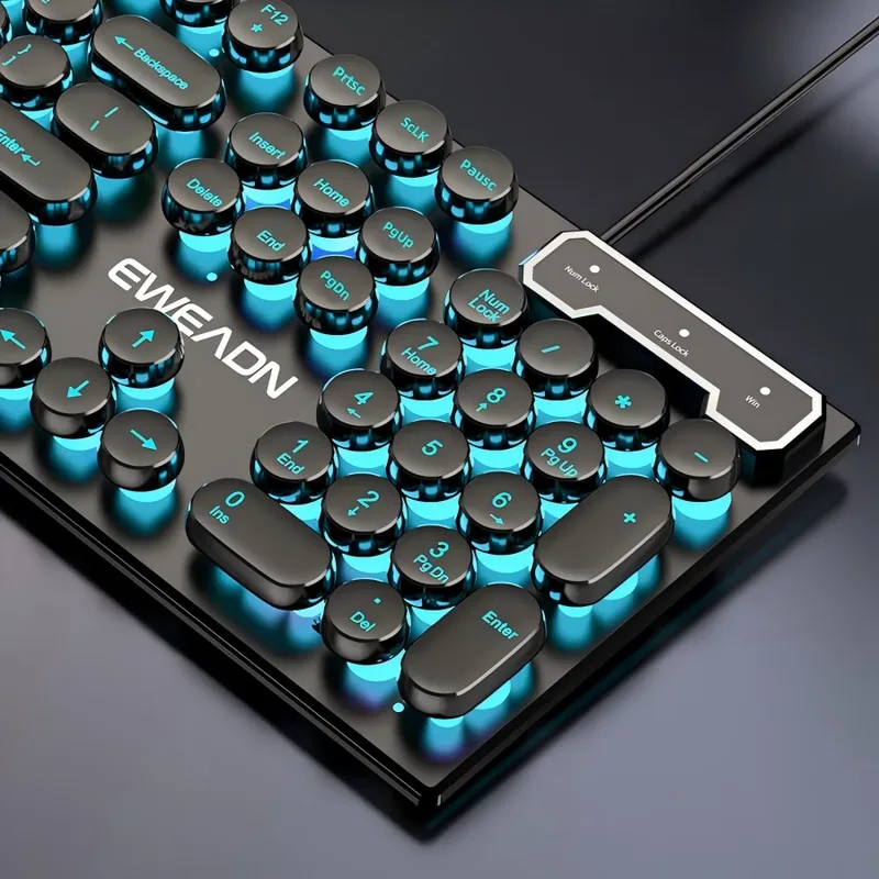 ชุดคีย์บอร์ดและเมาส์สไตล์เรโทร - Gaming Keyboard Mechanical Wireless บทวิจารณ์และราคา