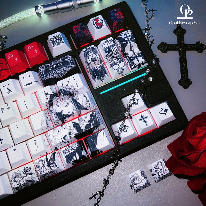คีย์แคปธีมสีดำขาว PBT แบบพิมพ์ - Keyboard Gaming Black บทวิจารณ์และราคา