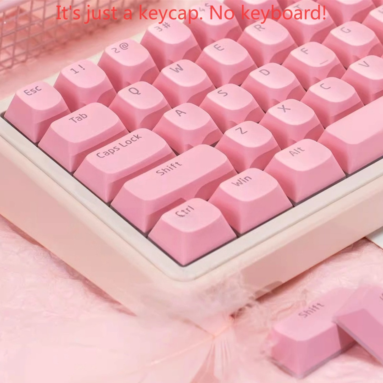 ชุดคีย์แคชน่ารักสีชมพูแบบใส OE - Keyboard Gaming Transparent บทวิจารณ์และราคา