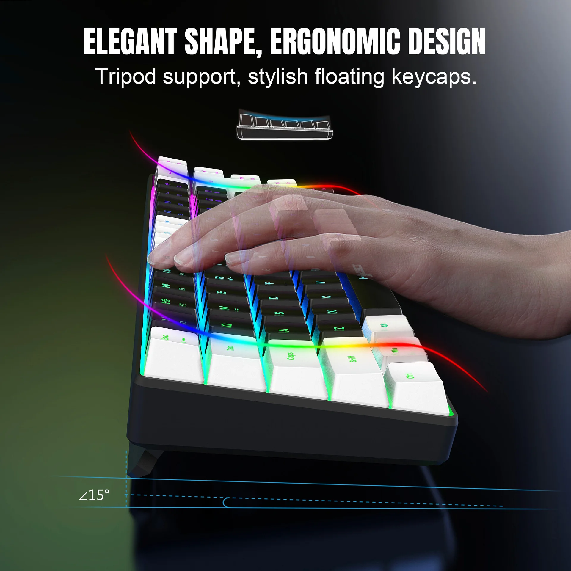 ชุดคีย์บอร์ดและเมาส์พร้อมไฟแบ็ - Gaming Keyboard And Mouse Wireless บทวิจารณ์และราคา