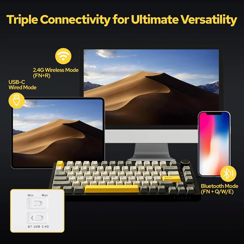 คีย์บอร์ดเกมมิ่งแบบกลไก AK820/ - Gaming Keyboard Bluetooth บทวิจารณ์และราคา