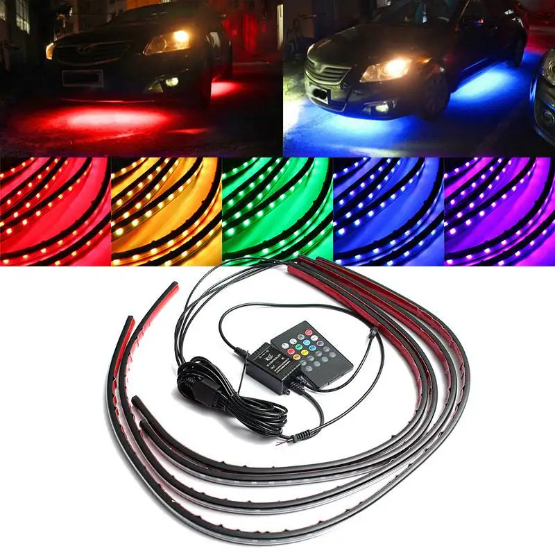4x กันน้ํา RGB 5050 SMD LED St - Rgb Underglow Strip บทวิจารณ์และราคา