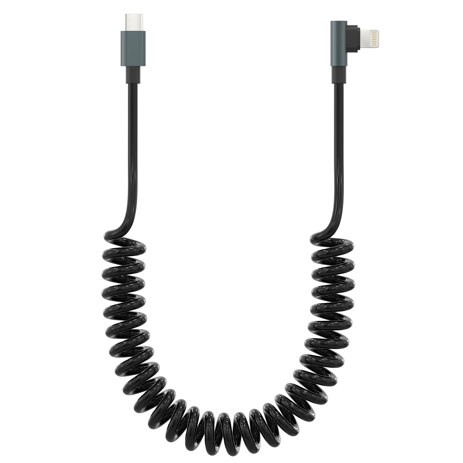 สาย USB Type C แบบโค้ง 90 องศา - Coiled Usb Cable บทวิจารณ์และราคา