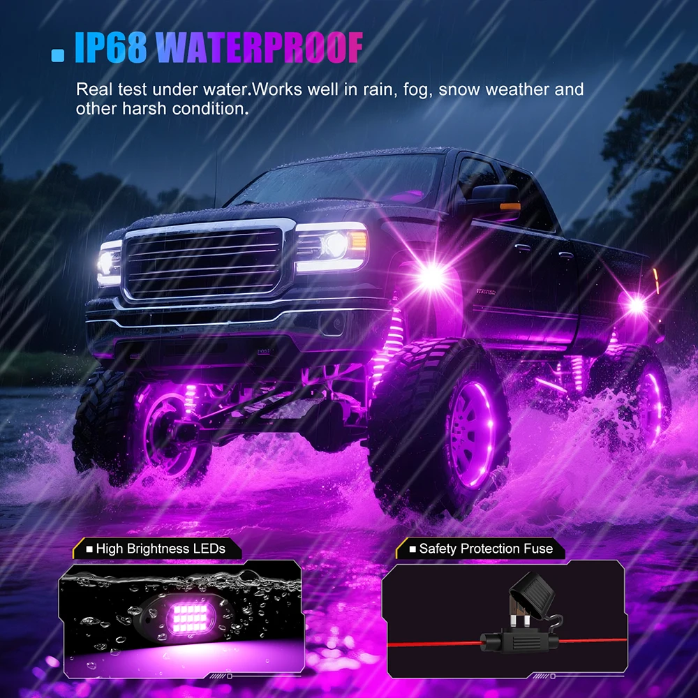 ไฟใต้ท้องรถยนต์ Symphony LED แ - Rgb Underglow Strip บทวิจารณ์และราคา