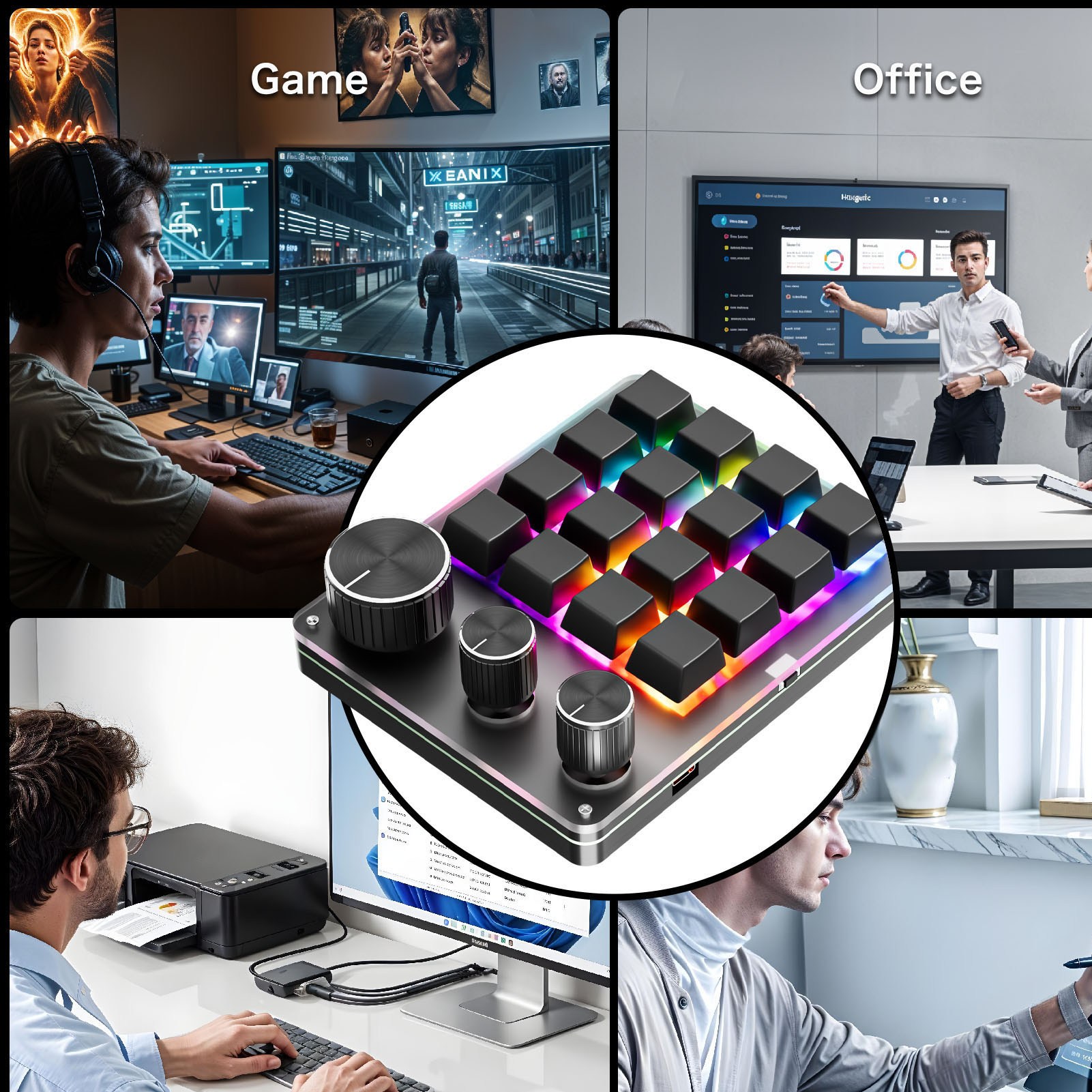 คีย์บอร์ดแบบกลไก 16 ปุ่ม 2.4G  - Gaming Keyboard Bluetooth บทวิจารณ์และราคา