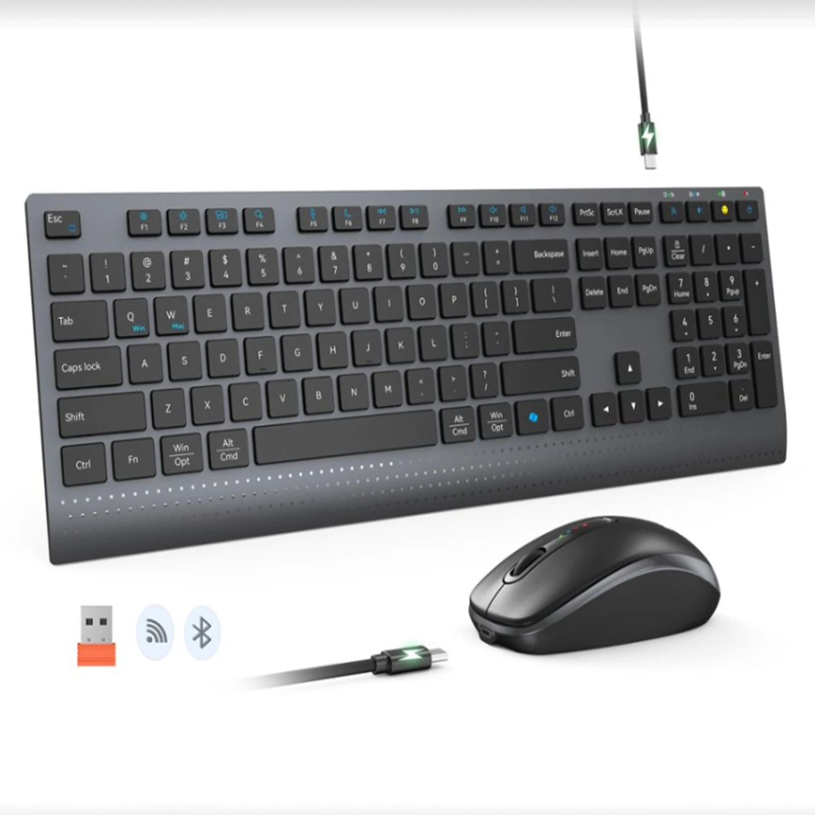 ชุดคีย์บอร์ดและเมาส์ไร้สายแบบด - Gaming Keyboard Mouse Set บทวิจารณ์และราคา