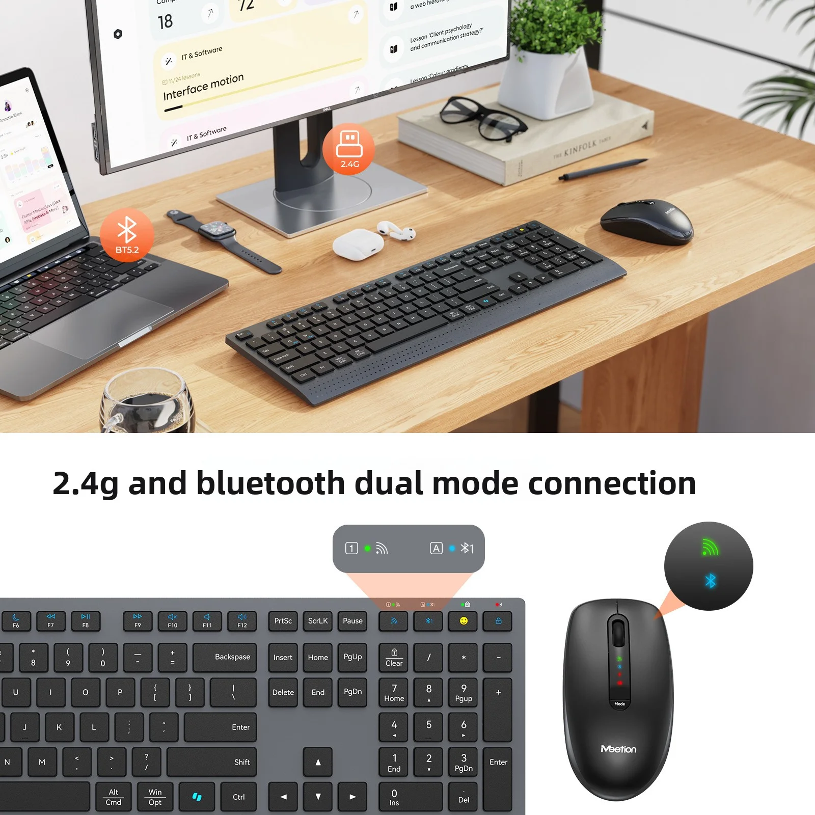 ชุดคีย์บอร์ดและเมาส์ไร้สายแบบด - Gaming Keyboard Mouse Set บทวิจารณ์และราคา
