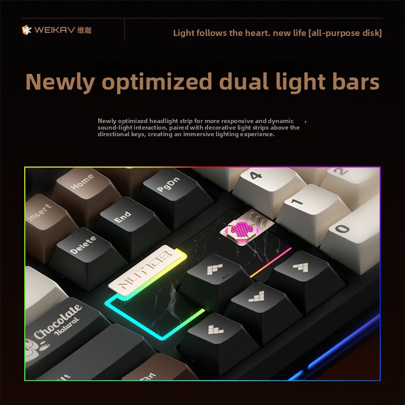 คีย์บอร์ดกลไก WEIKAV NUT108 โค - Gaming Keyboard Mechanical Wireless บทวิจารณ์และราคา