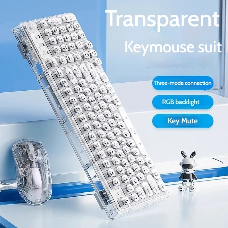 ชุดคีย์บอร์ดและเมาส์ไร้สายบลูท - Keyboard Gaming Transparent บทวิจารณ์และราคา