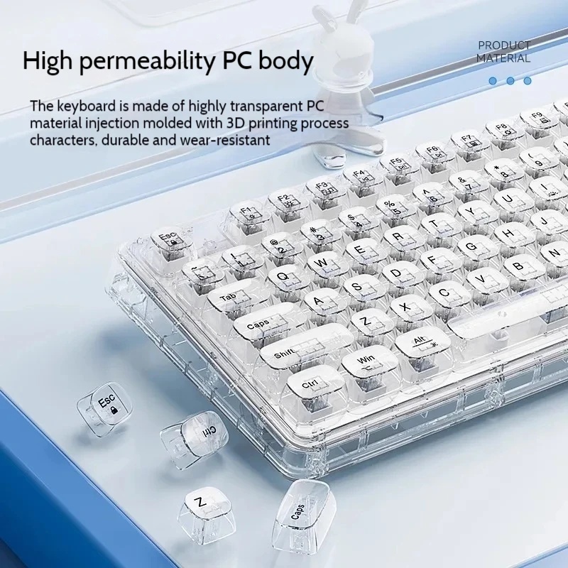 ชุดคีย์บอร์ดและเมาส์ไร้สายบลูท - Keyboard Gaming Transparent บทวิจารณ์และราคา