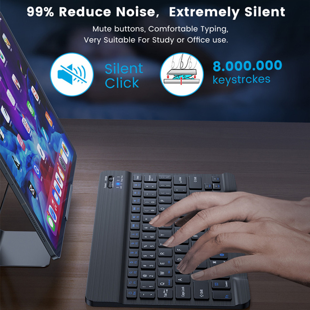 10 นิ้วคีย์บอร์ดไร้สายบลูทูธมิ - Gaming Keyboard Mechanical Wireless บทวิจารณ์และราคา