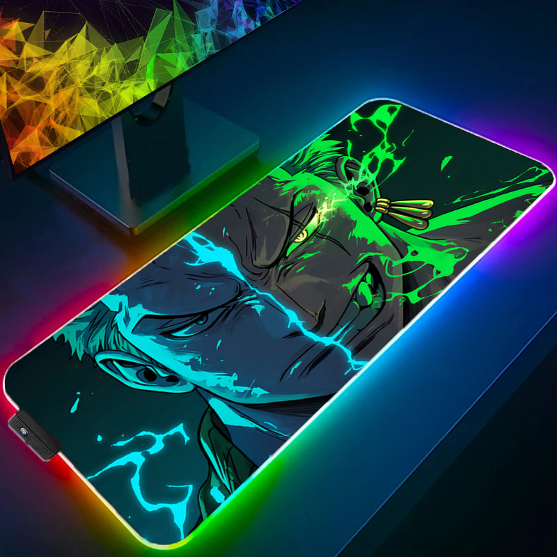 ONE PIECE Zoro Mouse Pad RGB อ - Gaming Keyboard Affordable บทวิจารณ์และราคา