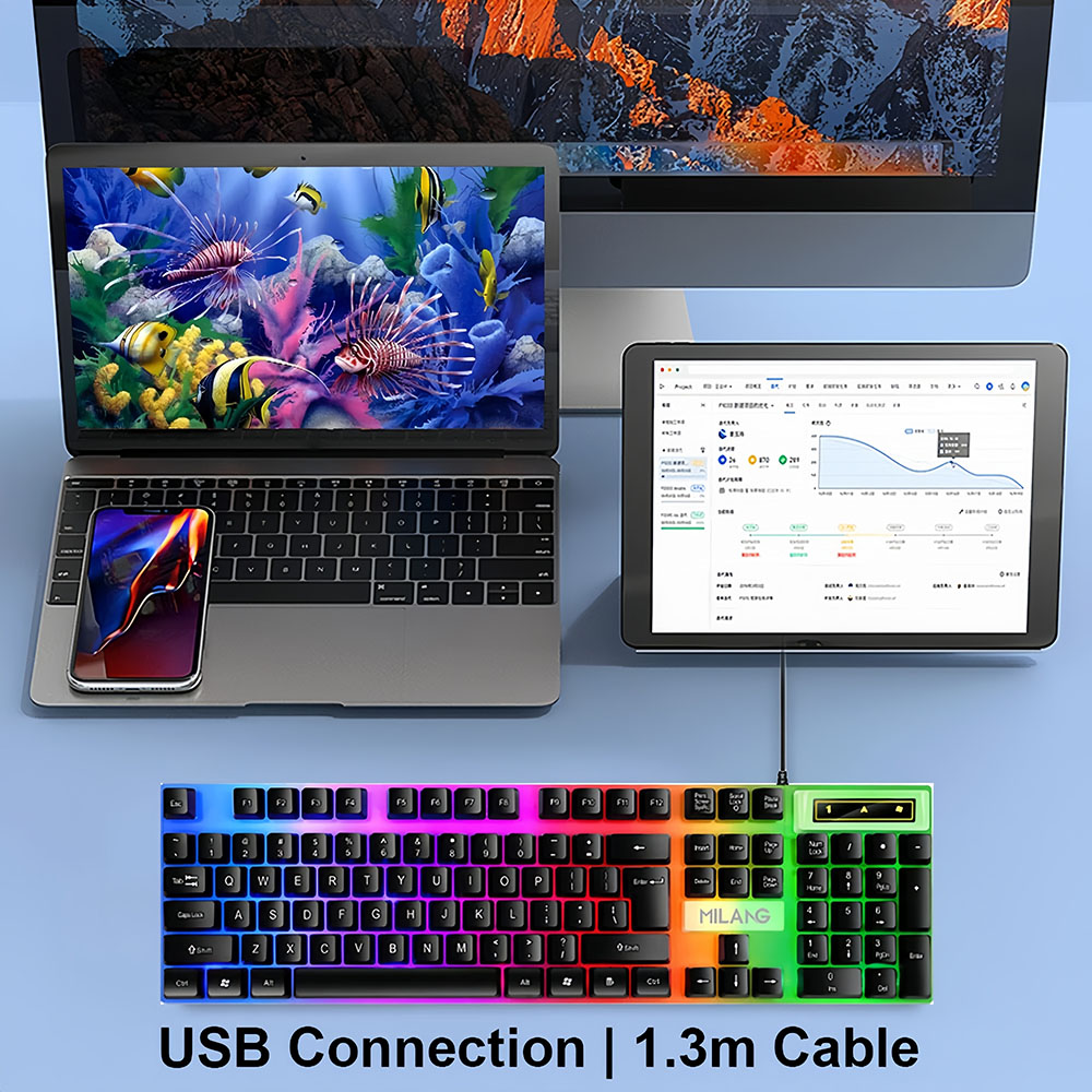 KEBIDUMEI คีย์บอร์ดแบบมีสาย US - Gaming Keyboard And Mouse Combo บทวิจารณ์และราคา