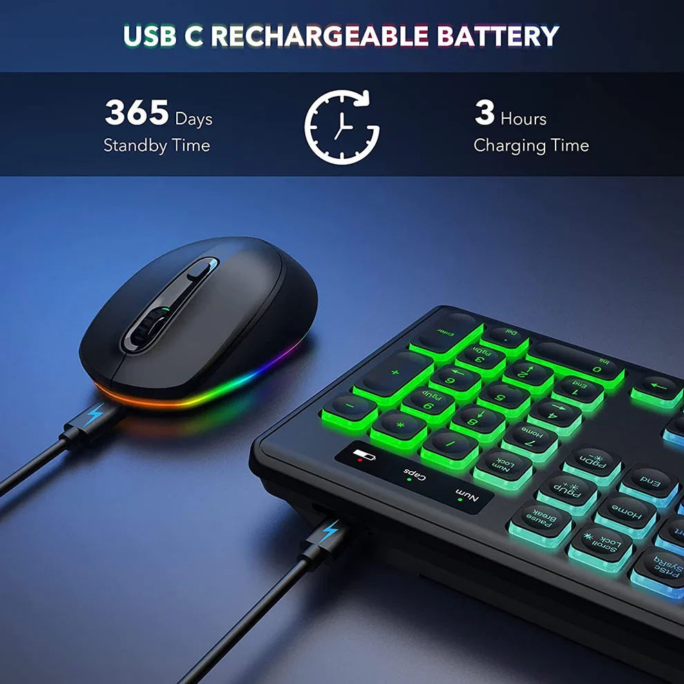 คีย์บอร์ดไร้สายและเมาส์ Combo  - Gaming Keyboard Mouse Set บทวิจารณ์และราคา