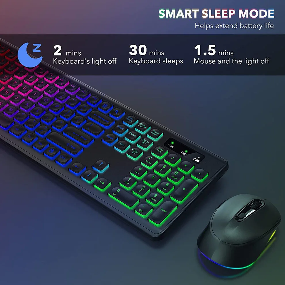 คีย์บอร์ดไร้สายและเมาส์ Combo  - Gaming Keyboard Mouse Set บทวิจารณ์และราคา