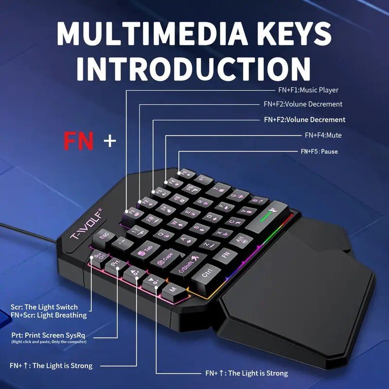 FocusOnPC TF900 ชุดแปลงสัญญาณเ - Gaming Keyboard Mouse Set บทวิจารณ์และราคา