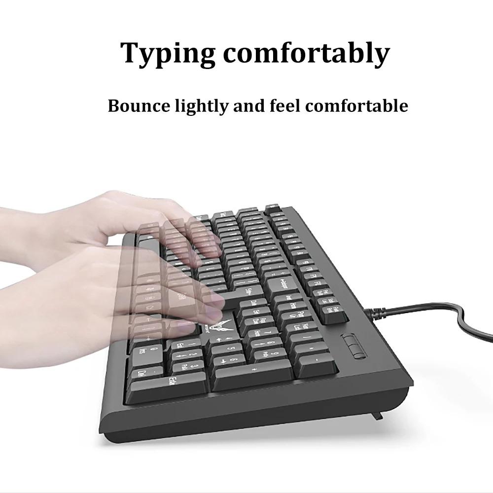 104 คีย์คีย์บอร์ดแบบมีสาย USB  - Gaming Keyboard Budget บทวิจารณ์และราคา