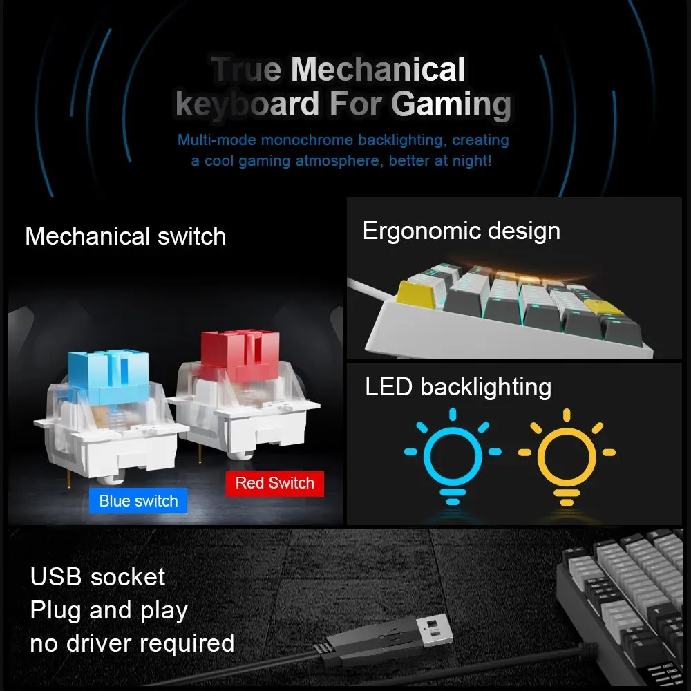 E-YOOSO Z14 USBคีย์บอร์ดแบบมีส - Gaming Keyboard E Yooso บทวิจารณ์และราคา