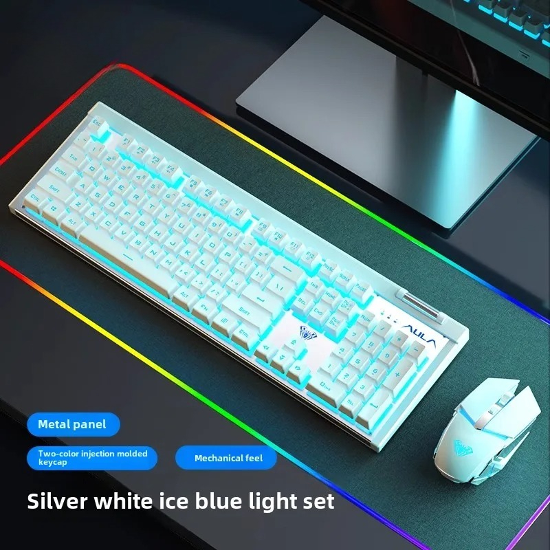 อุปกรณ์เสริมที่มีความละเอียด 1 - Gaming Keyboard Mouse Set บทวิจารณ์และราคา