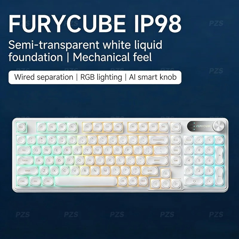 FURYCUBE IP98 คีย์บอร์ดแบบมีสา - Gaming Keyboard Ip98 บทวิจารณ์และราคา