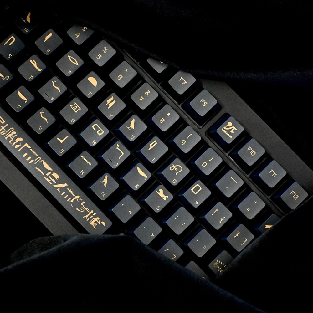 คีย์142ฟาโรห์ keycap PBT วัสดุ - Keyboard Gaming Black บทวิจารณ์และราคา