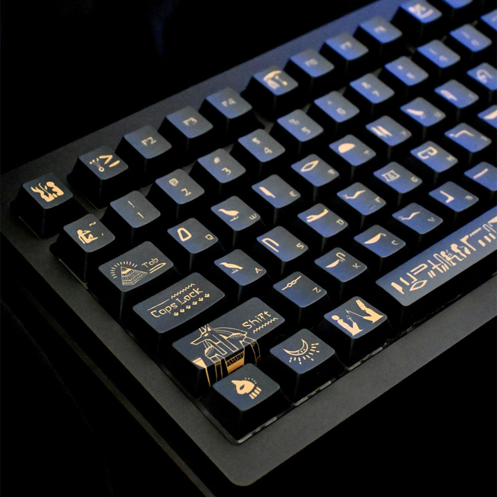 คีย์142ฟาโรห์ keycap PBT วัสดุ - Keyboard Gaming Black บทวิจารณ์และราคา